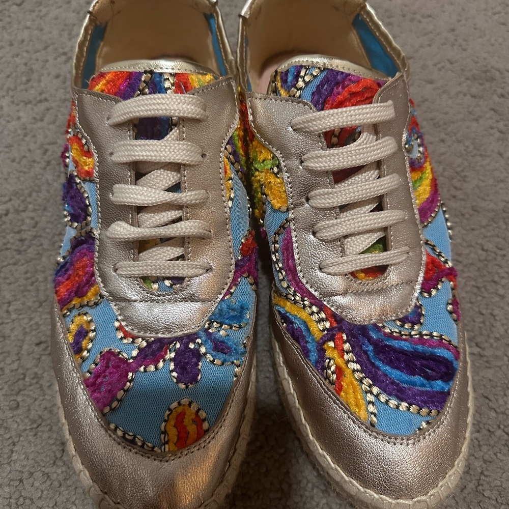 Colorful Embroidered Women's Sneakers